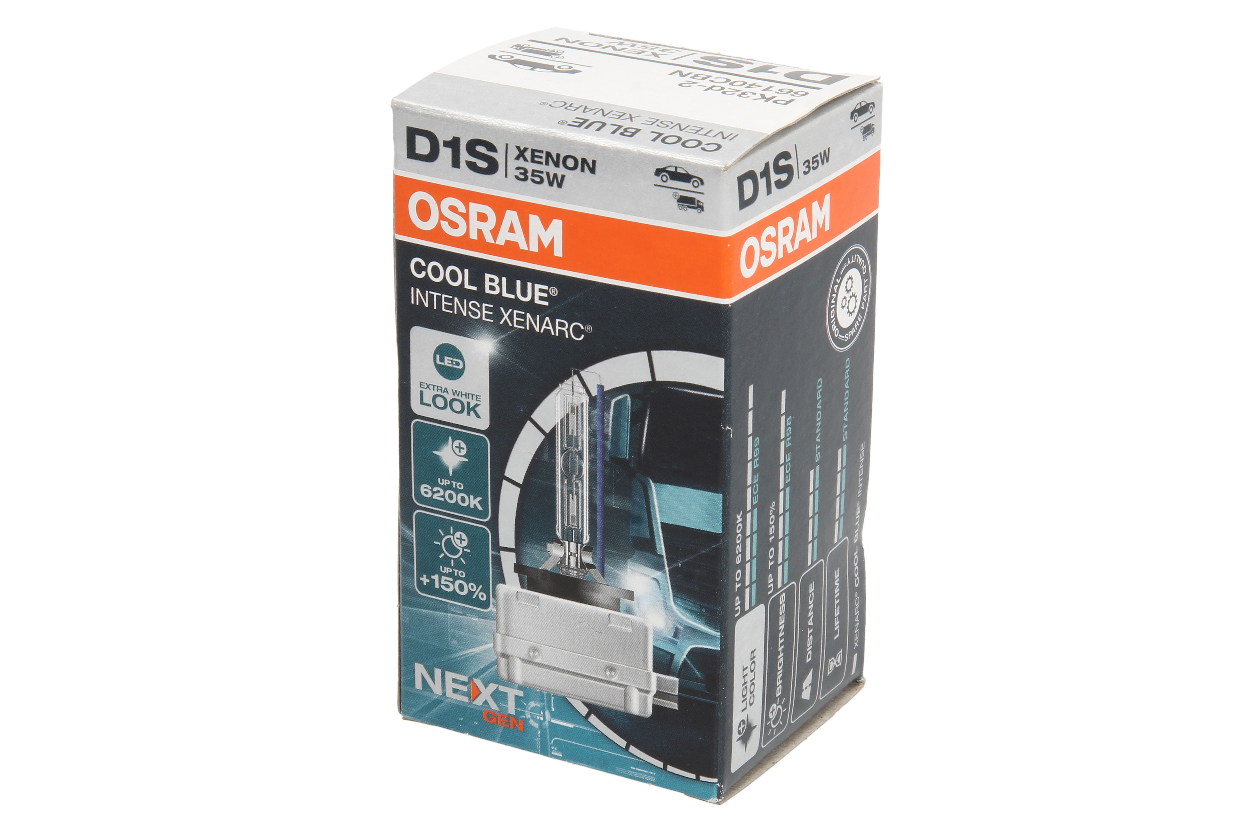 Автолампа ксенонова D1S 85V 35W 6200K PK32D-2 / COOL BLUE INTENSE NEXT GEN - НА 150% OSRAM (66140CBN) osram фото 4