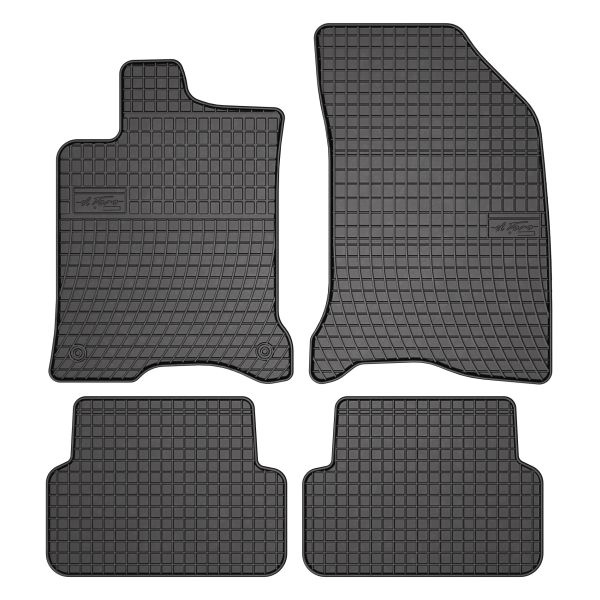 Set Covorase Auto Si Tavita Portbagaj RENAULT LAGUNA II Grandtour (KG0/1_) din 2001-2007, Cauciuc, Protectie Porbagaj, 4x Stickere auto cu RENAULT