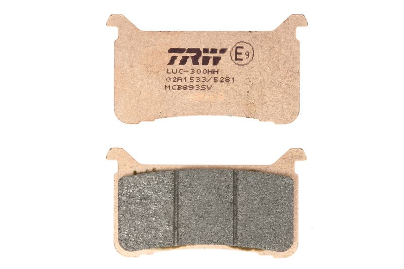 TRW MOTO sada brzdových destiček, kotoučová brzda HONDA CBR 1000 RA (FIREBLADE ABS), RR (FIREBLADE), RR-R 17-21, CRF 1000 L AFRICA TWIN 15-18, VFR 800 X (CROSSRUNNER), F, F (ABS) 17 (MCB893, MCB893SRT)