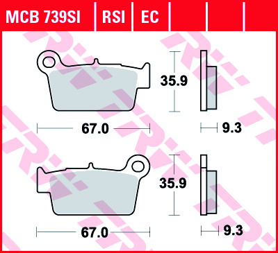 LUCAS Sada brzdových platničiek kotúčovej brzdy MCB739EC