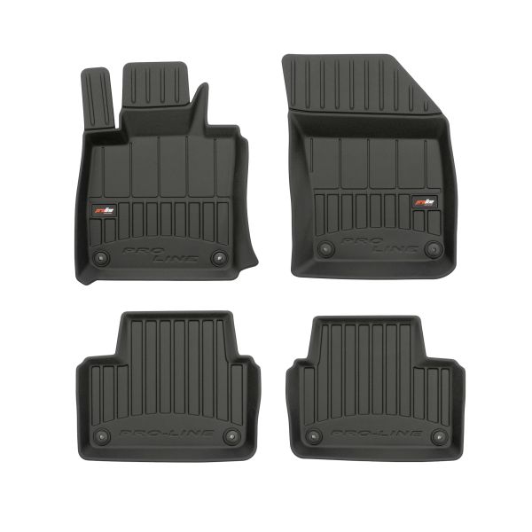 Set Covorase Auto Si Tavita Portbagaj VOLVO V60 II (225) din 2018-2022, Cauciuc, Protectie Porbagaj, 4x Stickere auto cu VOLVO