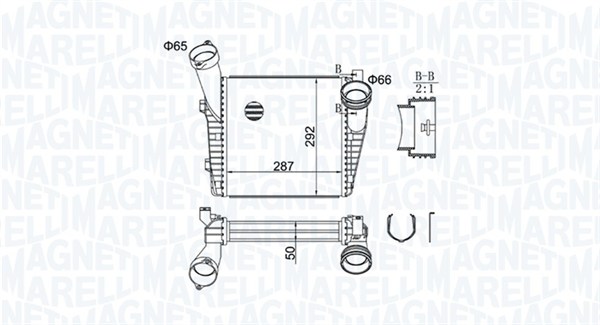 Intercooler potrivit AUDI Q7; PORSCHE CAYENNE; VW TOUAREG 2.5D-6.0D 09.02-03.18