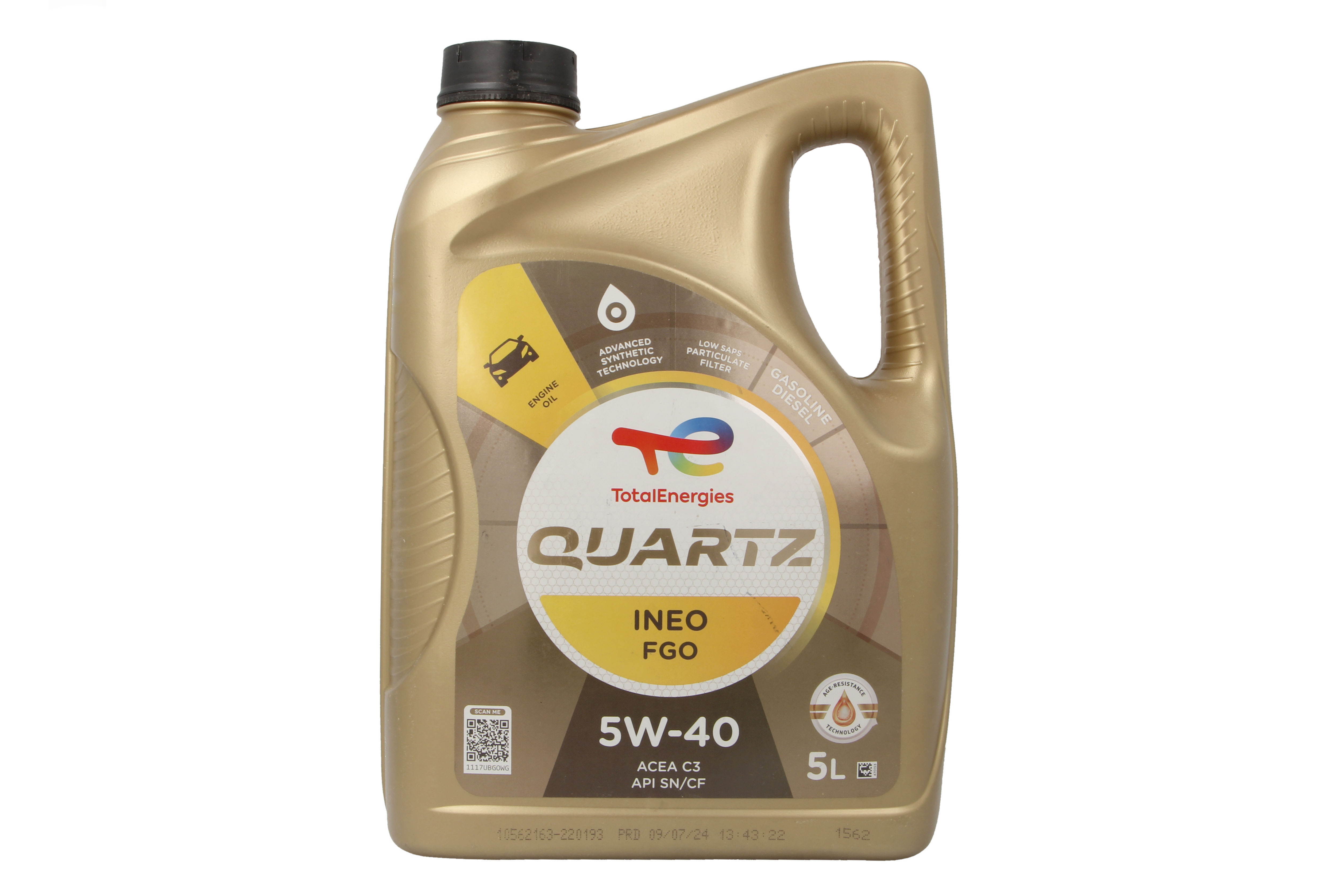 Моторна олива Quartz INEO (1L) 5W40 ,API SN, ACEA C3, BMW LL-04, DEXOS 2, FIAT 9.55535 S2, MB 229.52, OPEL OV0401547-D40, PORSCHE C40, RENAULT RN 0700, RENAULT RN 0710, VW 511.00