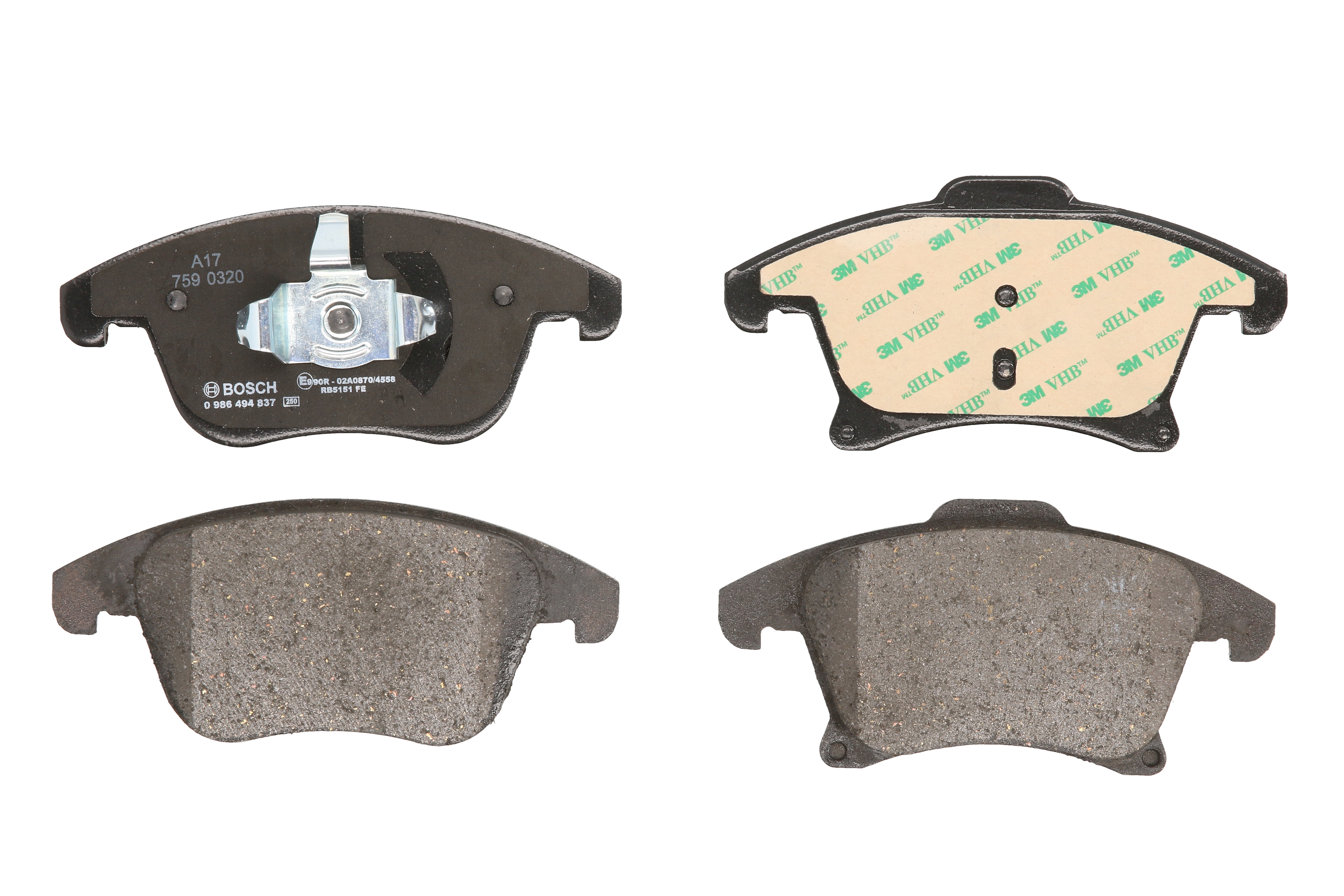 Колодки гальмівні дискові FORD MONDEO V TURNIER (CF) 1.6 2014.09- BOSCH (0986494837) Bosch фото 3