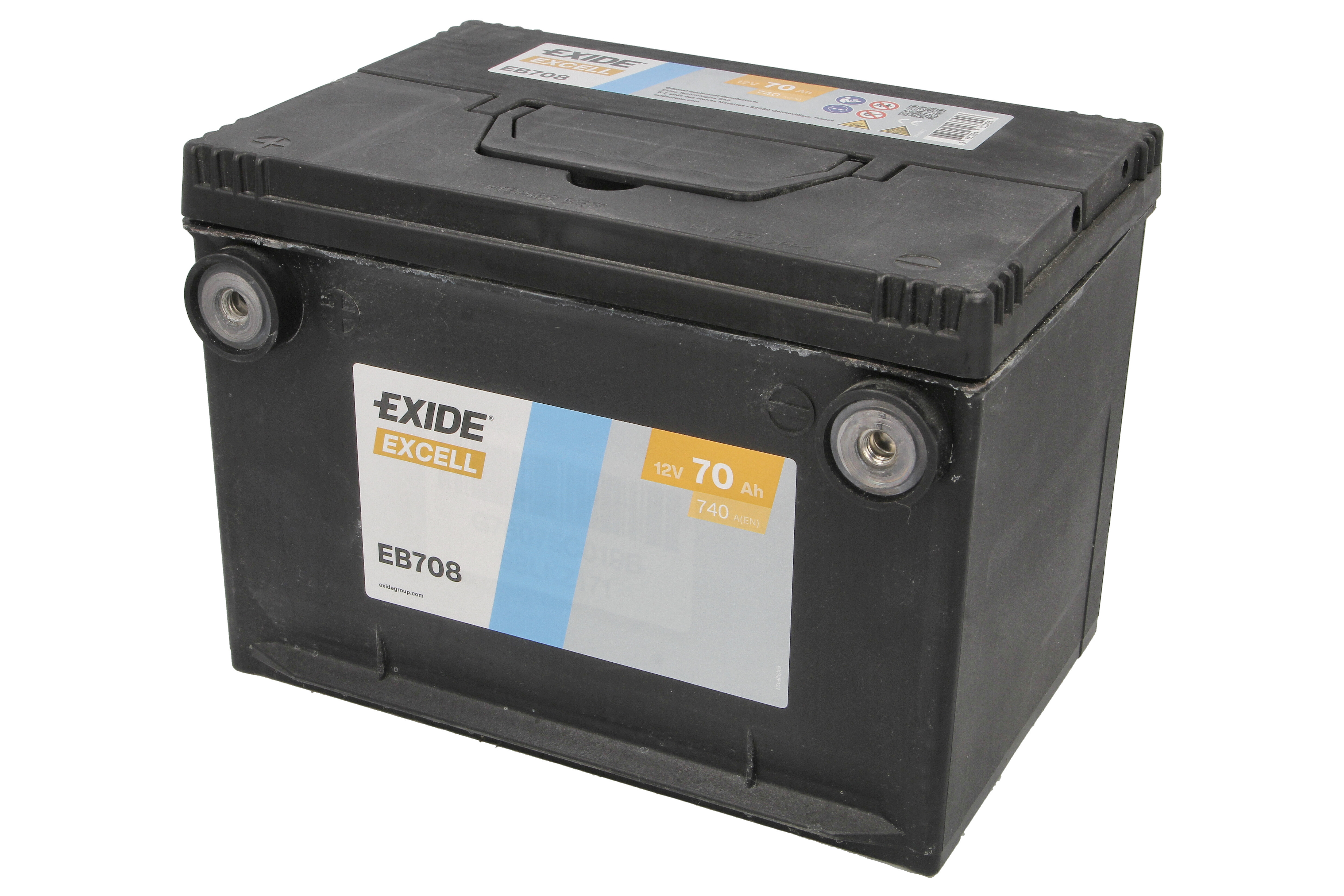 Акумулятор EXIDE 12В 70Агод./740А EXCELL (L+) 260x180x186 (пусковий)