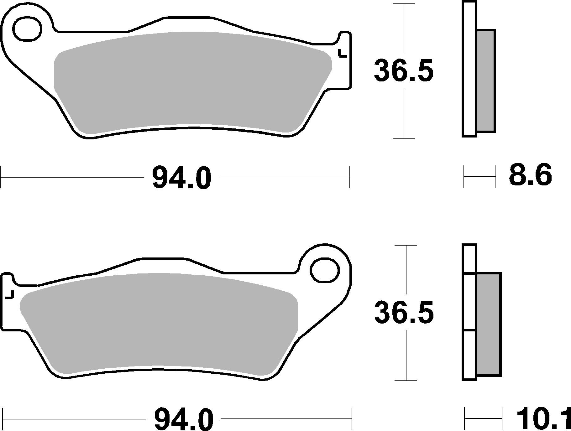 BREMBO sada brzdových destiček, kotoučová brzda BMW HP2 1200 (MEGAMOTO) 07-11, K 1300R, 1200R, 1300S, 1200S, 1200R (SPORT), 1300GT 05-16, R 850GS, 850R, 1100R, 1100RT, 1150R, 1150RT, 1150GS, 850C, 1100RS, 1150GS (ADVENT.), 1200R, 1200RT, 1200GS, 1200C, 11