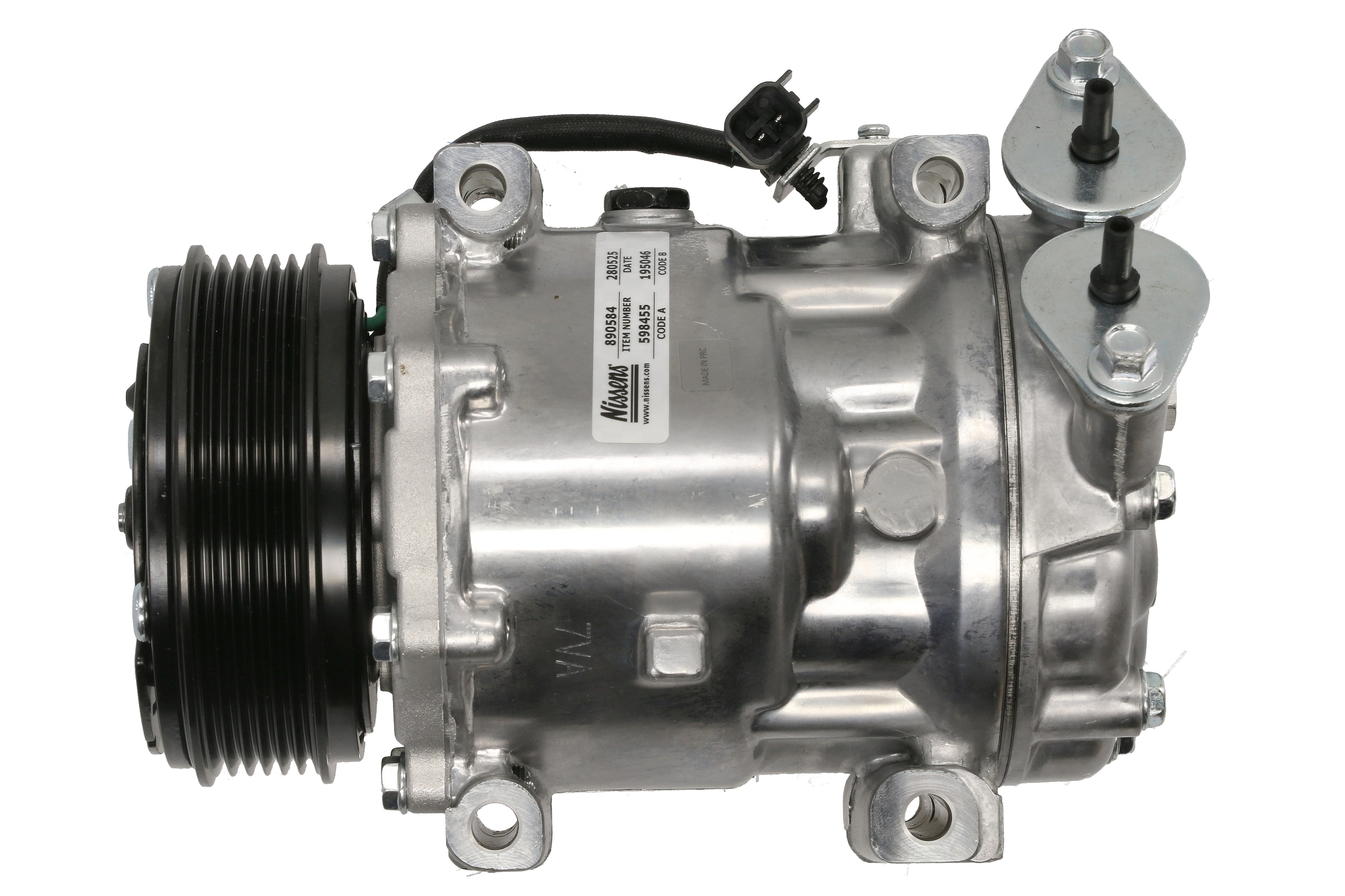 Компресор кондиціонера VOLVO V70 (06-) 1.6 D|VOLVO S40 (MS) (04-) 1.6 D|VOLVO S80 II (AS NISSENS (890584) Nissens фото 3