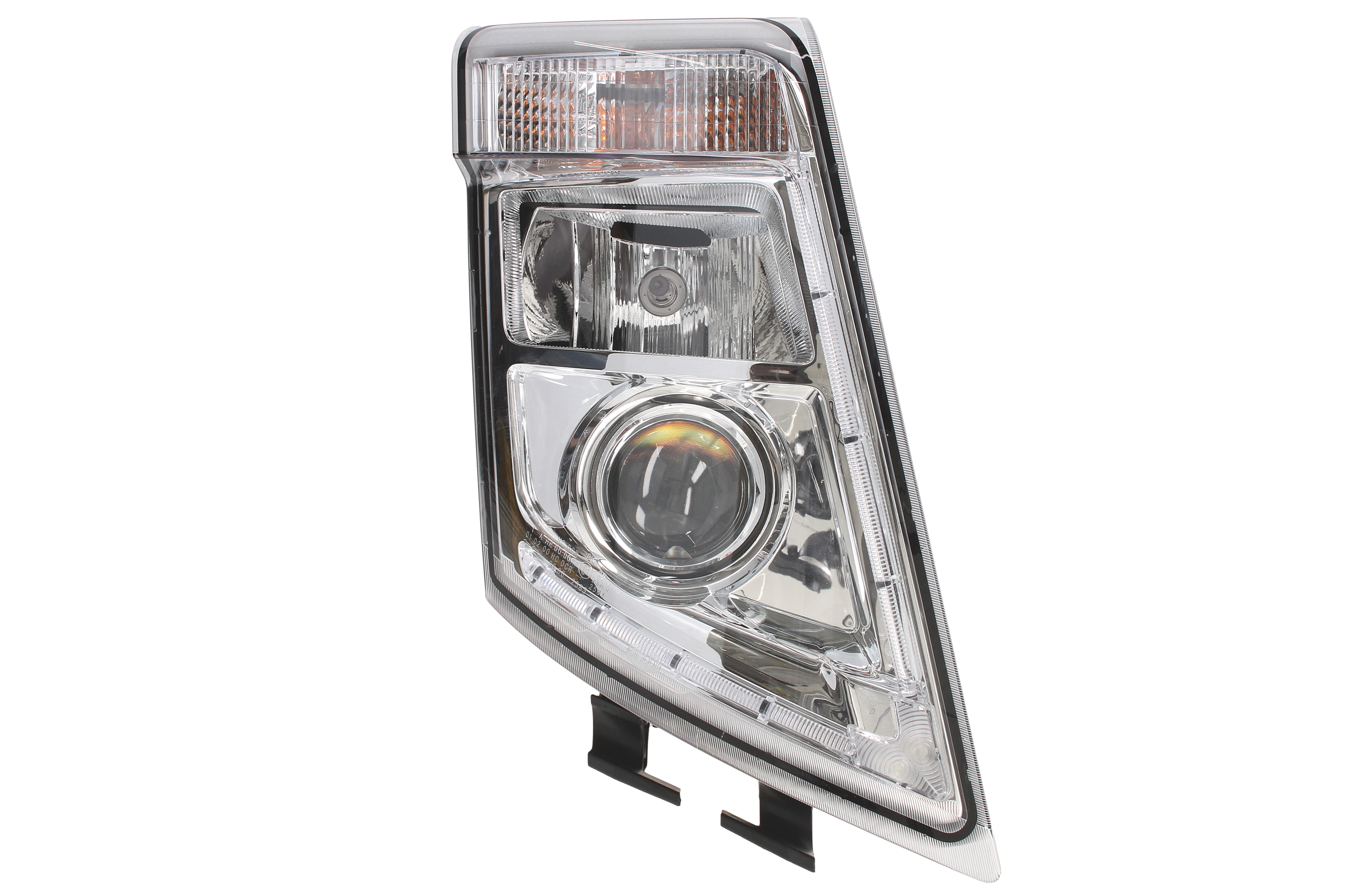 Фара прав (H7/H7/LED/PY21W, ручн, без мотора, колір відбивача: хром, колір повороту: прозор) VOLVO FH, FH II, FH16, FM 09.05-