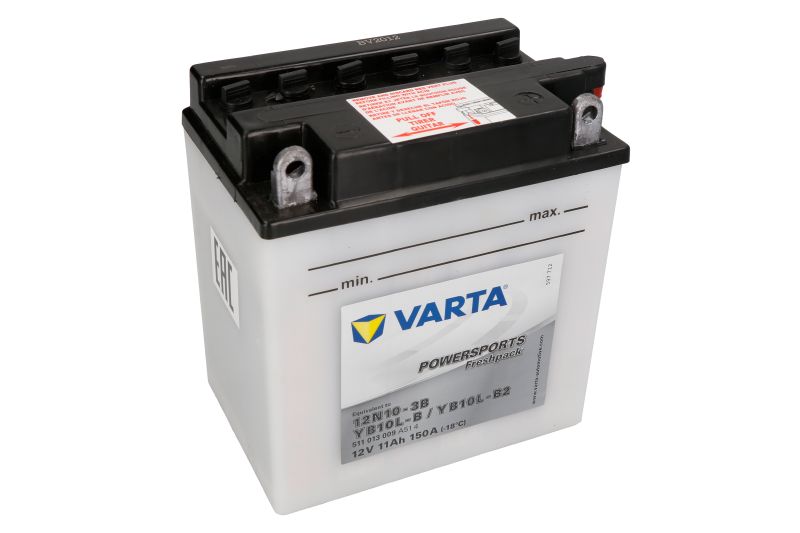 VARTA startovací baterie SUZUKI GS 500 E, F 89-08, GSX 550E, 600F 83-97, YAMAHA XC 200 (RIVA) 87-91 (B004R9F6TA, 12N10-3B, 12N10-3B VARTA FUNSTART, YB10L-B2 BS)