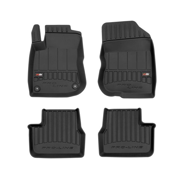 Set Covorase Auto Si Tavita Portbagaj PEUGEOT 208 I (CA_, CC_) din 2012-2019, Cauciuc, Protectie Porbagaj, 4x Stickere auto cu PEUGEOT