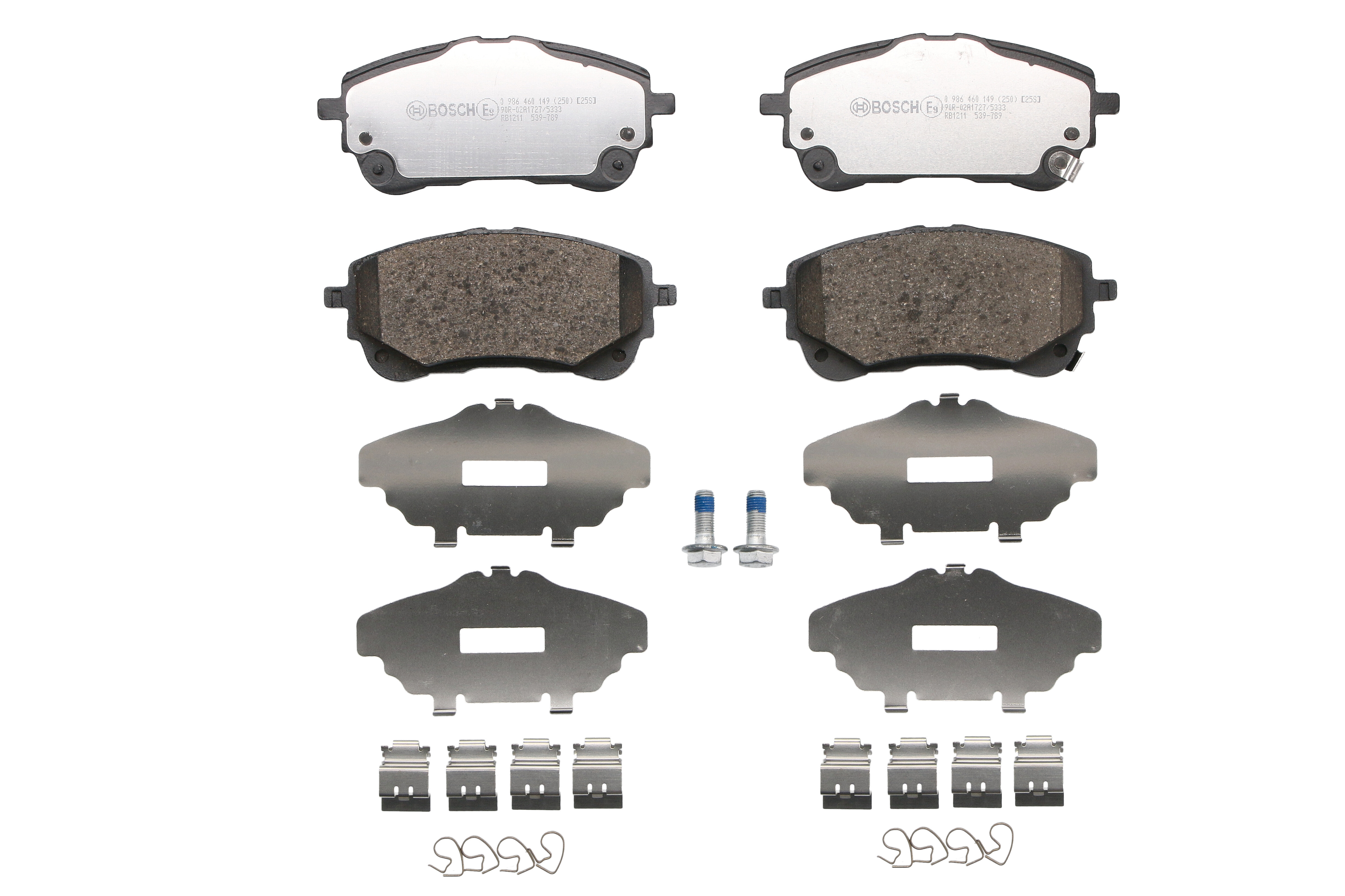 Комплект гальмівних колодок передн , SUZUKI SWACE, TOYOTA COROLLA, YARIS CROSS 1.2-2.0H 10.18-