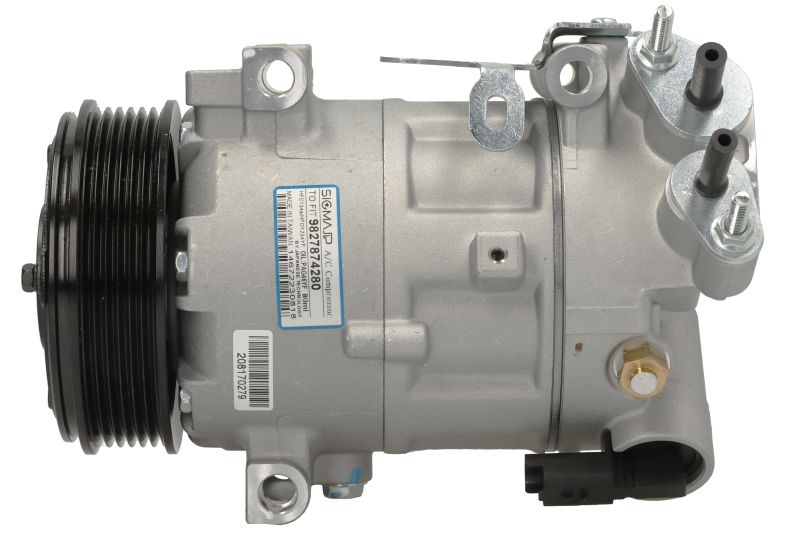 Compresor climatizare potrivit DS DS 7, DS 9; CITROEN BERLINGO, BERLINGO MINIVAN, C5 AIRCROSS, SPACETOURER; FIAT DOBLO, DOBLO MINIVAN; OPEL COMBO E TOUR   LIFE, COMBO MINIVAN 1.2-Electric 02.16-