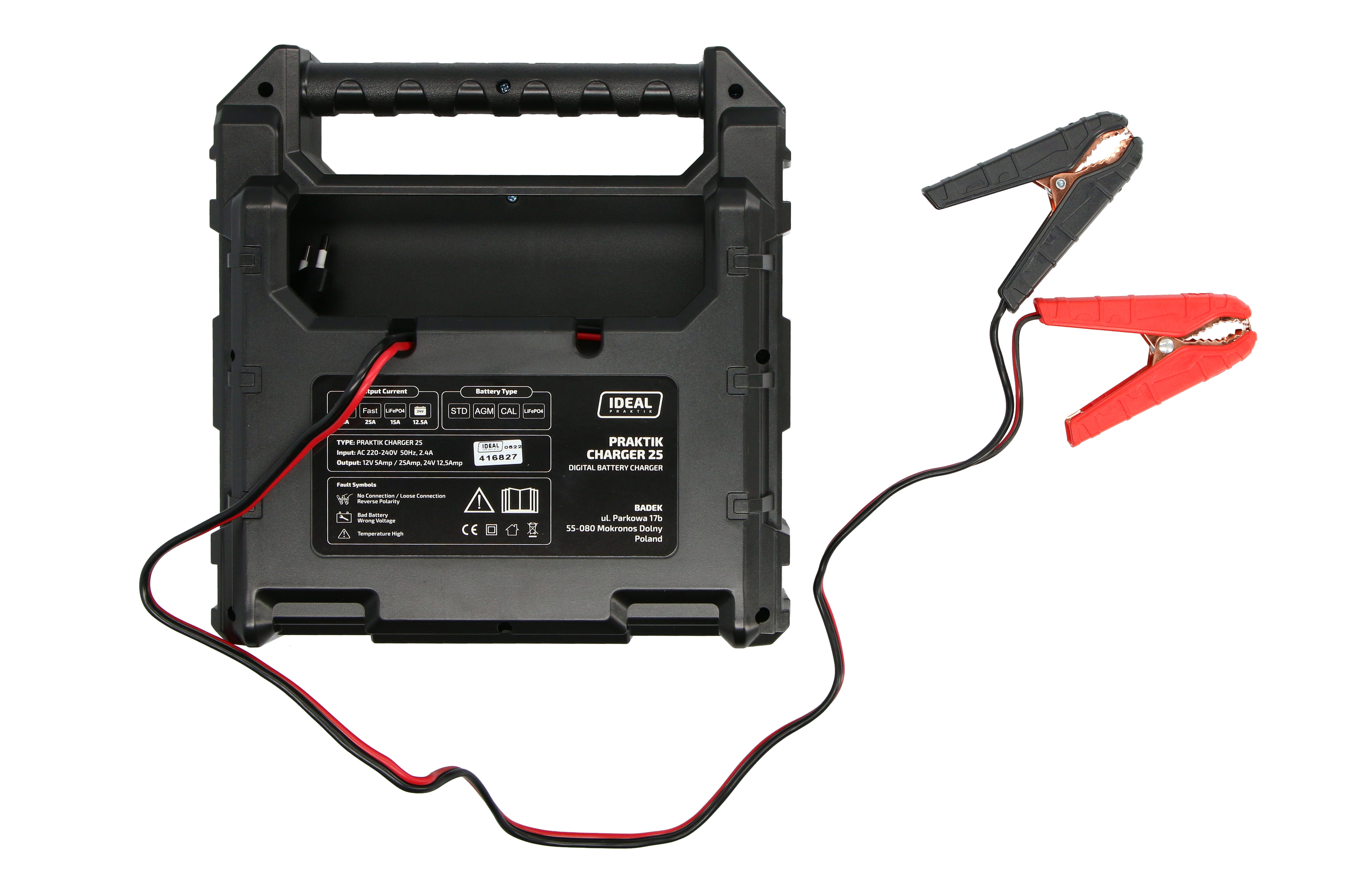 (EN) Battery charger PRAKTIK CHARGER 25 LCD, напруга зарядки: 12/24 В, зарядний струм: 25А, напруга джерела живлення: 230В, тип аккумулятора: AGM/EFB/GEL/LiFePO4/MF/WET фото 3