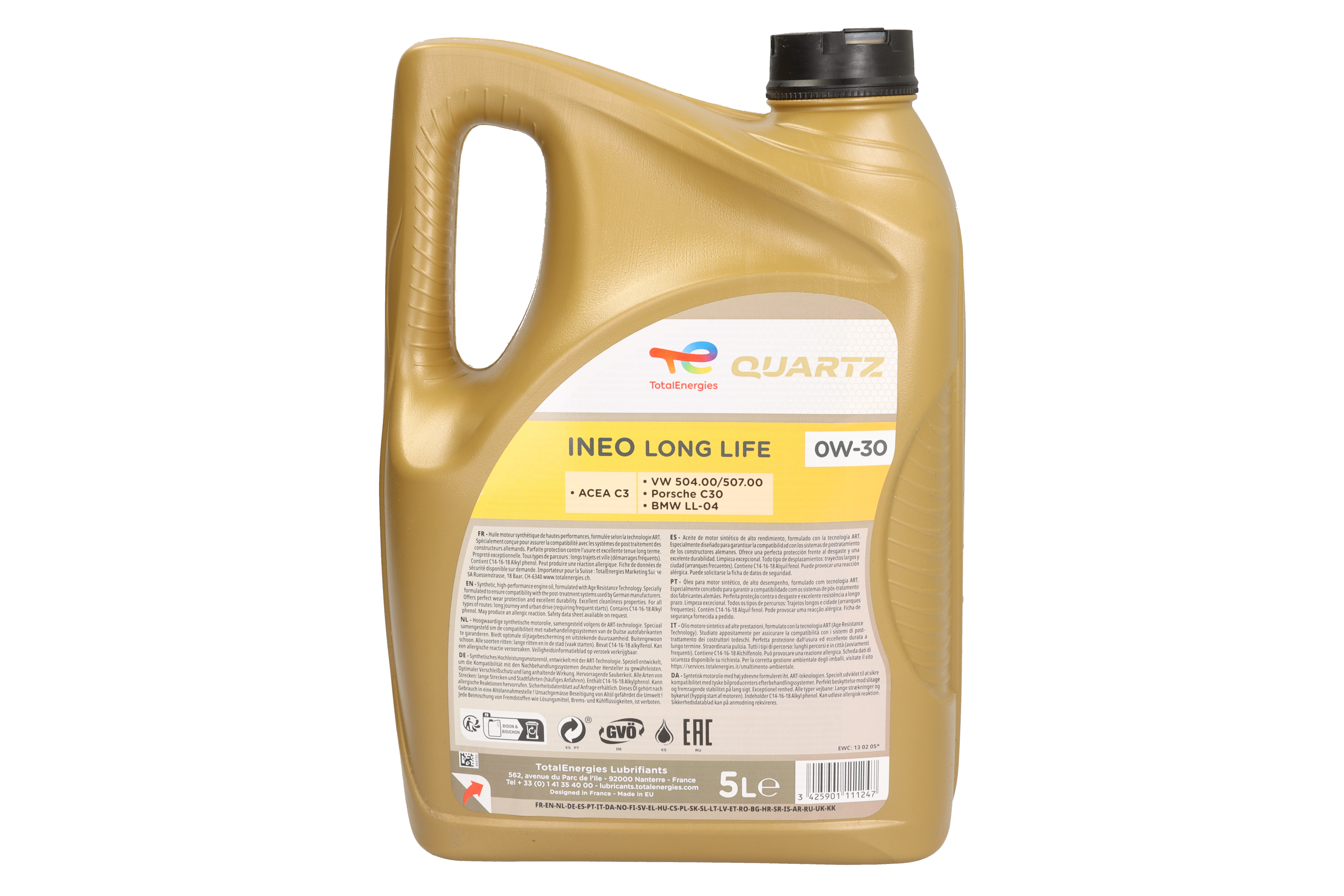 Моторна олива QUARTZ XTRA (5L) 0W30 , BMW LL-04, PORSCHE C30, VW 504.00, VW 507.00 фото 3