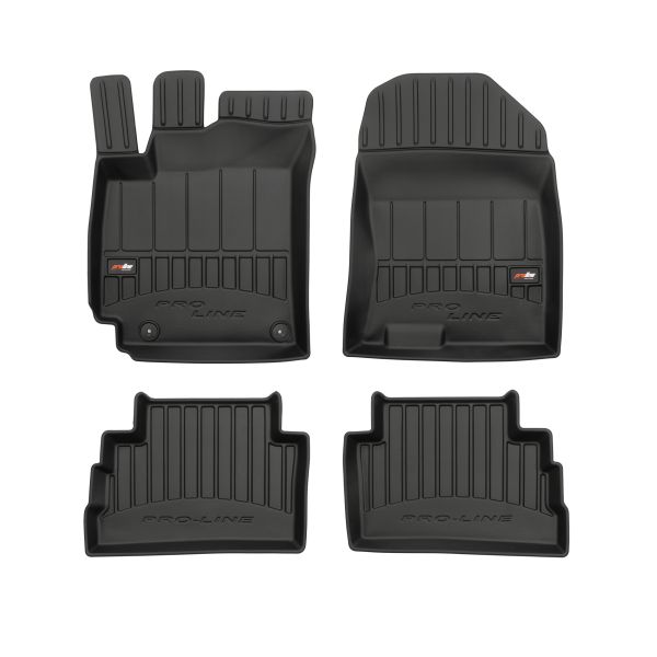 Set Covorase Auto Si Tavita Portbagaj HYUNDAI KONA (OS, OSE, OSI) din 2017-2023, Cauciuc, Protectie Porbagaj, 4x Stickere auto cu HYUNDAI