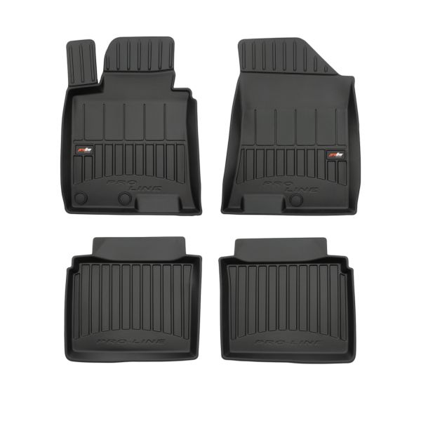 Set 5 covorase auto HYUNDAI i40 I CW (VF) din 2008-2017, cu covoras tunel median, cauciuc, 4x Stickere auto cu HYUNDAI