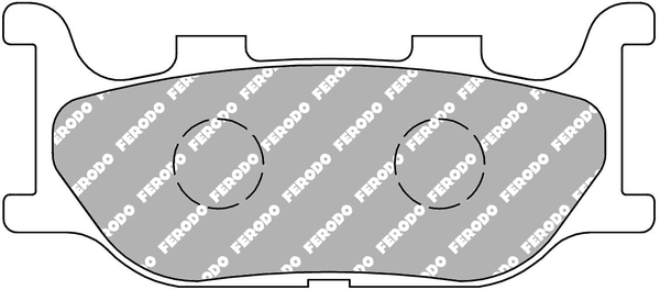 FERODO sada brzdových destiček, kotoučová brzda ITALJET JUPITER 150, 125, 250 01-02, KTM SX 525, 450 SMR 05-06, LINHAI MONARCH 125T, 150T 06, MBK SKYLINER 400 04, YAMAHA FZ6 600 NA (ABS), N, S (FAZER), S (FAZER ABS) 04-10, MT-03 660 06-12, SR 125 97-03, T