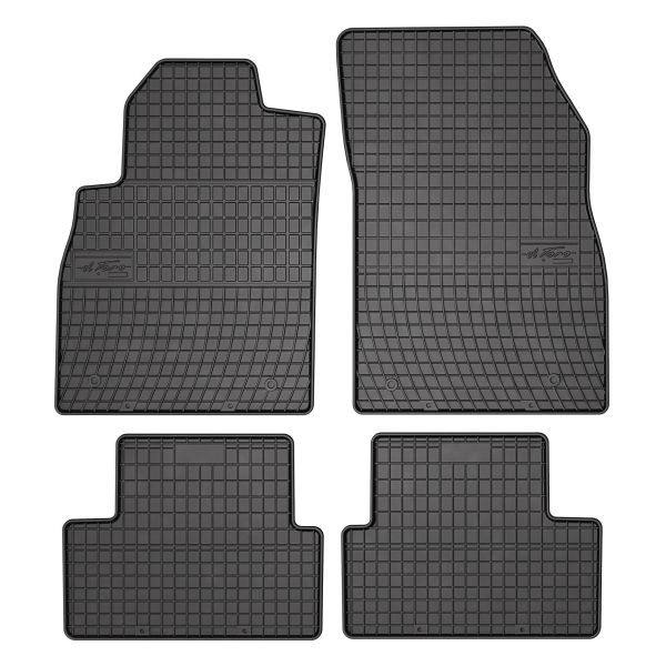 Set 5 covorase auto CHEVROLET ORLANDO (J309) din 2005-2012, cu covoras tunel median, cauciuc, 4x Stickere auto cu CHEVROLET