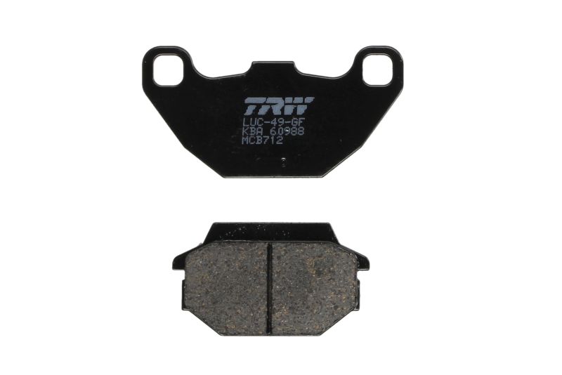 TRW MOTO sada brzdových destiček, kotoučová brzda KAWASAKI KFX 50, 90 07-17, KYMCO AGILITY 150 R16, 504T (CITY), 200I R16, 125 (CITY R16) 08-19, LIKE 200I, 125, 50, 50 4T 09, MX 50, 150 04-05, MXU 50 (REVERSE), 150, 50AC, 50SR, 50 05-10, PEOPLE 50, 50S AC