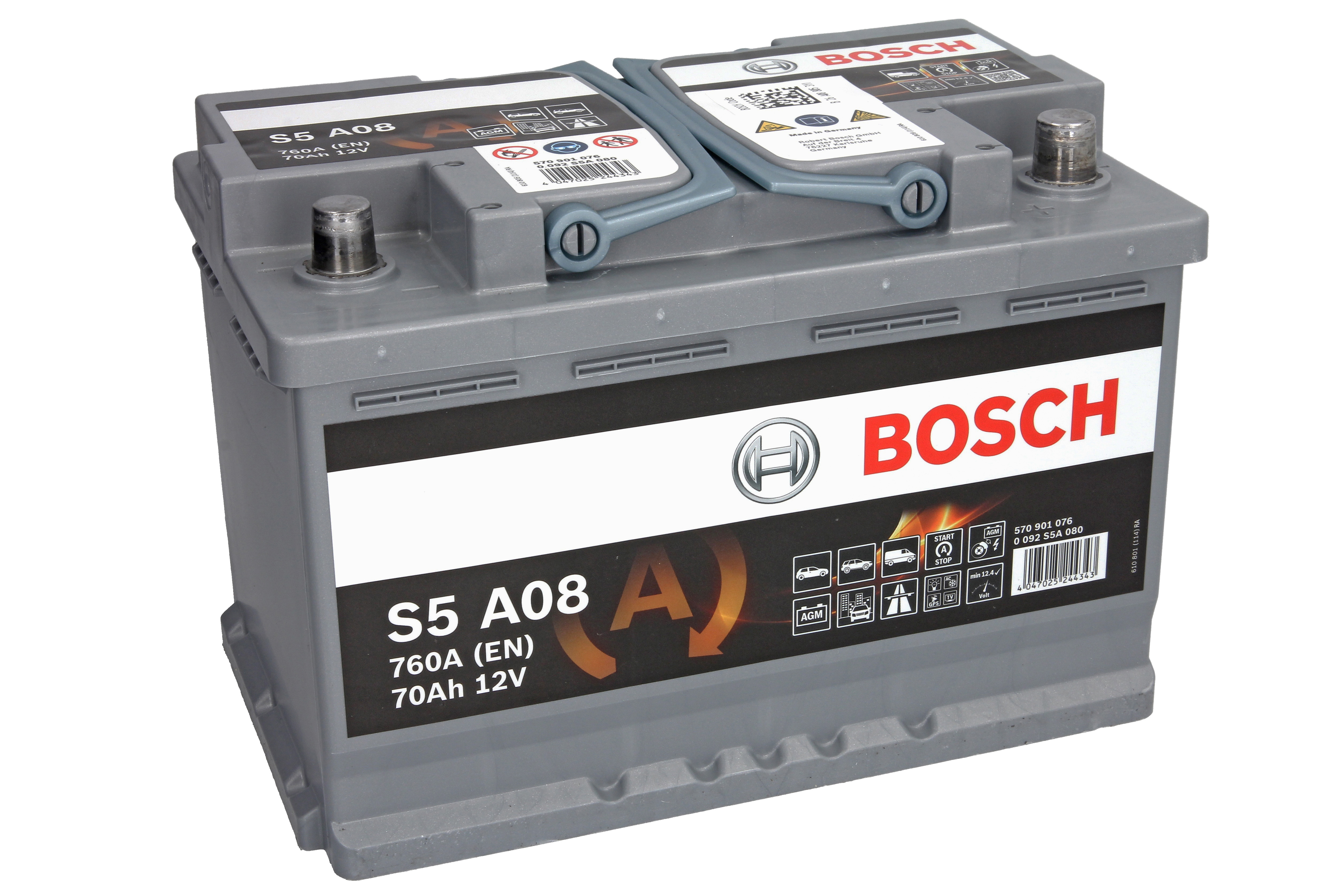 Акумуляторна батарея 70Ah/760A (278x175x190/+R/B13) (Start-Stop AGM) Bosch фото 11