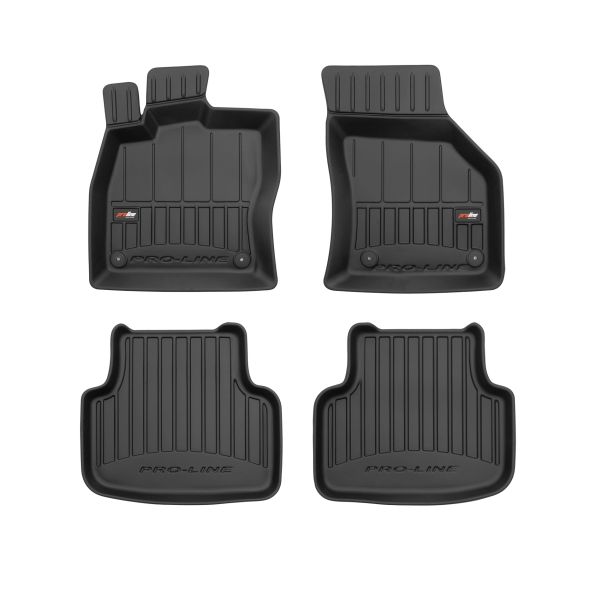 Set Covorase Auto Si Tavita Portbagaj SKODA OCTAVIA III Combi (5E5, 5E6) din 2012-2020, Cauciuc, Protectie Porbagaj, 4x Stickere auto cu SKODA