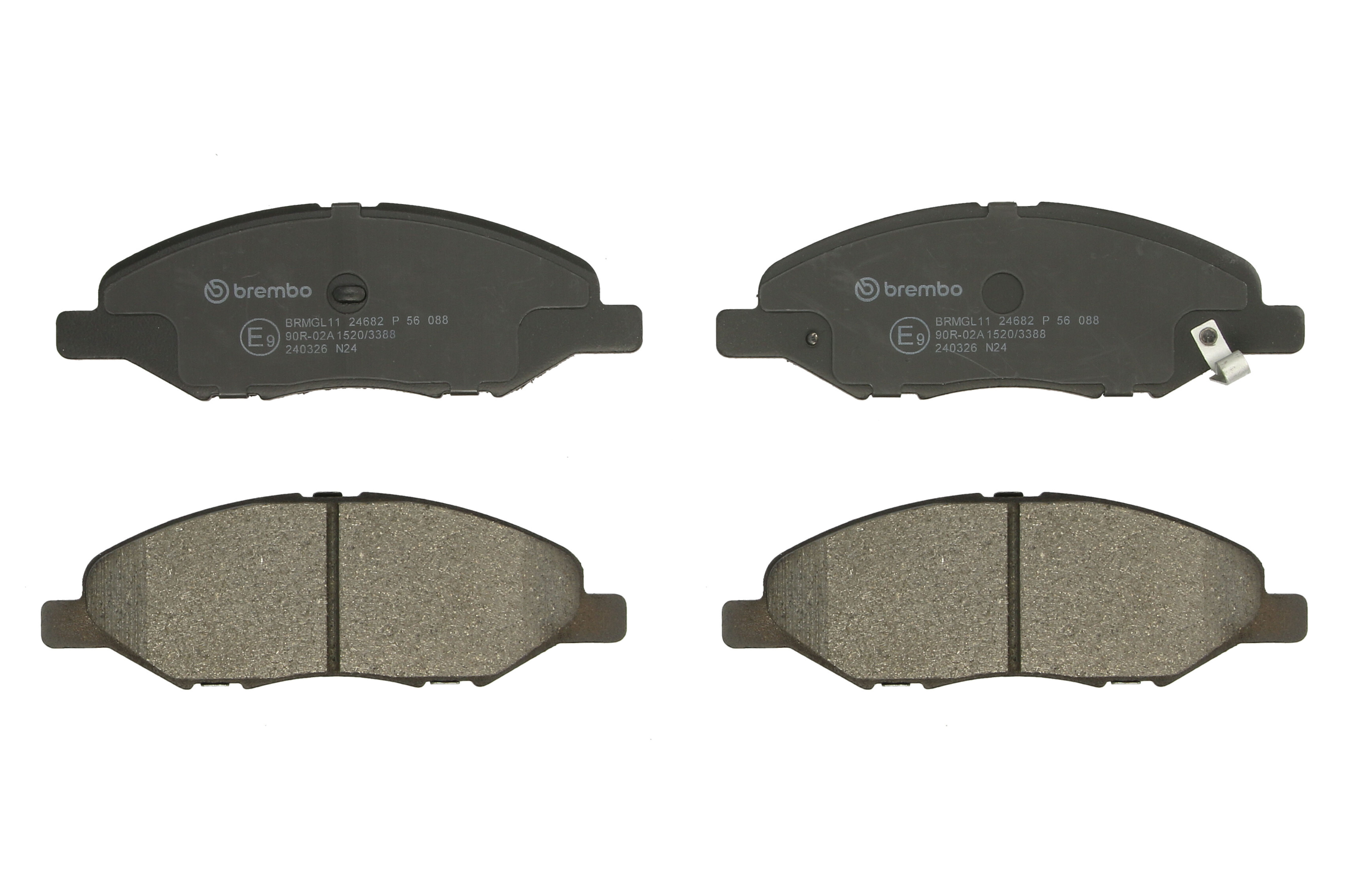 Колодки гальмівні дискові NISSAN NOTE (E11, NE11) 1.6 2005.01-2013.08 BREMBO (P56088) BREMBO фото 3