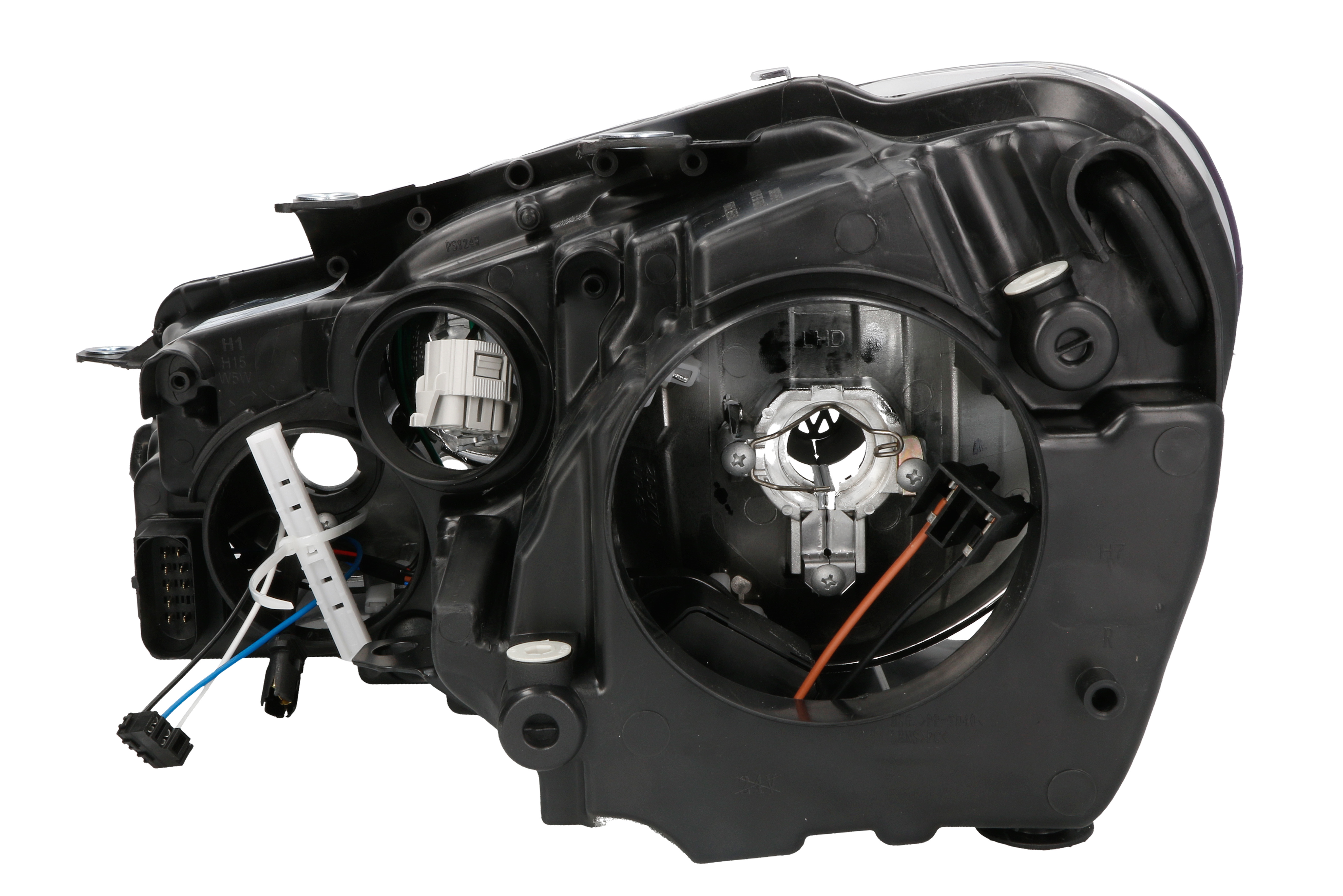 Фара прав (H15/H7, електричн, з мотором, колір відбивача: чорн) VW GOLF VI 10.08-11.13 фото 2
