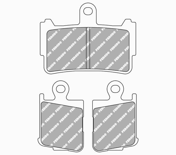 FERODO sada brzdových destiček, kotoučová brzda HONDA VFR 1200 F V4, F, F ABS 10-16 (FDB2259, 07HO37SA, 06455-MGE-006, 06455-MGE-016, 6455-MGE-006)