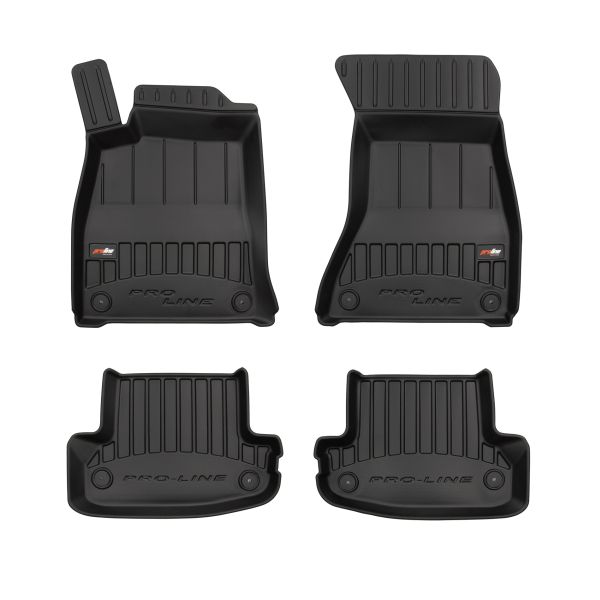 Set Covorase Auto Si Tavita Portbagaj AUDI A5 Sportback (F5A, F5F) din 2016-2021, Cauciuc, Protectie Porbagaj, 4x Stickere auto cu AUDI