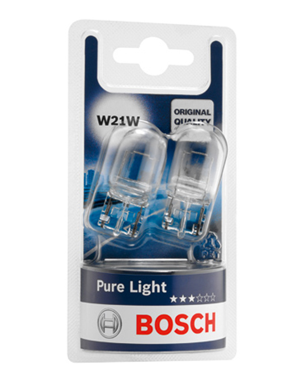 Автолампа W21W 12V 21W W3x16d Pure Light (к-кт 2шт) Bosch фото 7