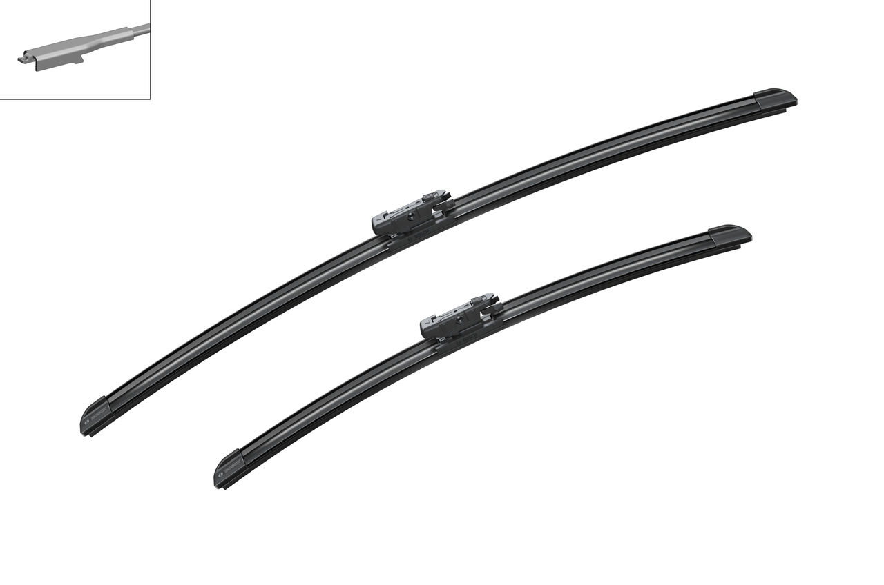 Set stergatoare auto BMW 7 (E65, E66, E67) din 2005-2008, Bosch Aerotwin, din cauciuc siliconat rezistent