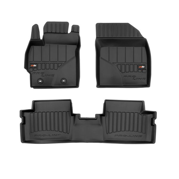 Set 5 covorase auto TOYOTA AURIS (_E15_) din 2010-2020, cu covoras tunel median, cauciuc, 4x Stickere auto cu TOYOTA