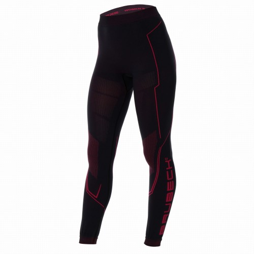 Spodnie termoaktywne BRUBECK COOLER kolor czarny/różowy