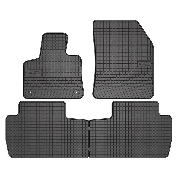 Set Covorase Auto Si Tavita Portbagaj PEUGEOT 5008 II (MC_, MJ_, MR_, M4_) din 2016-2023, Cauciuc, Protectie Porbagaj, 4x Stickere auto cu PEUGEOT