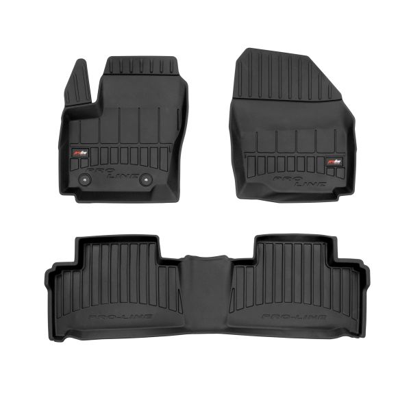 Set Covorase Auto Si Tavita Portbagaj FORD S-MAX (WA6) din 2006-2014, Cauciuc, Protectie Porbagaj, 4x Stickere auto cu FORD
