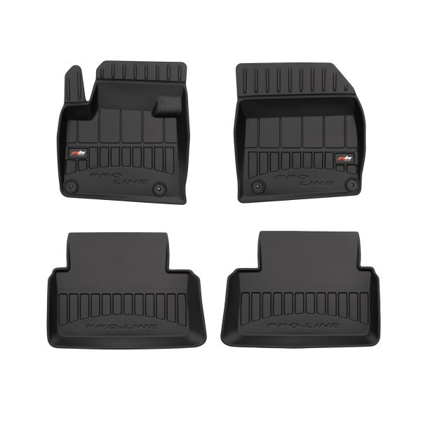 Set 5 covorase auto CITROEN C5 III (RD_) din 2016-2021, cu covoras tunel median, cauciuc, 4x Stickere auto cu CITROEN