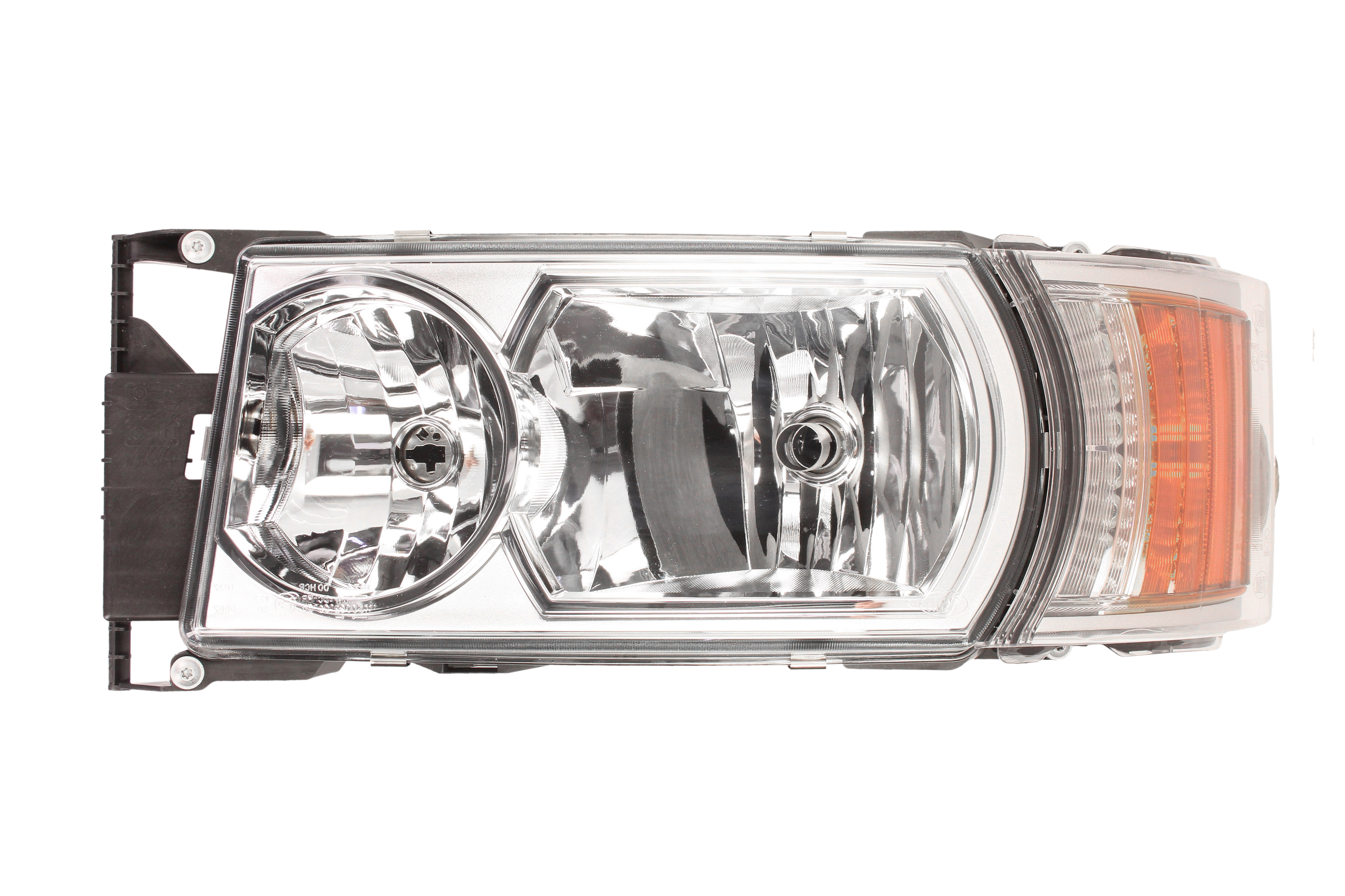 Фара лів (4*LED/8*LED/H1/H21W/H7, електричн, з мотором, з поворотником, включає денні ходові вогні, колір відбивача: хром, колір повороту: помаранчевий) SCANIA G I, P I, R I, T 01.03-05.19 фото 2