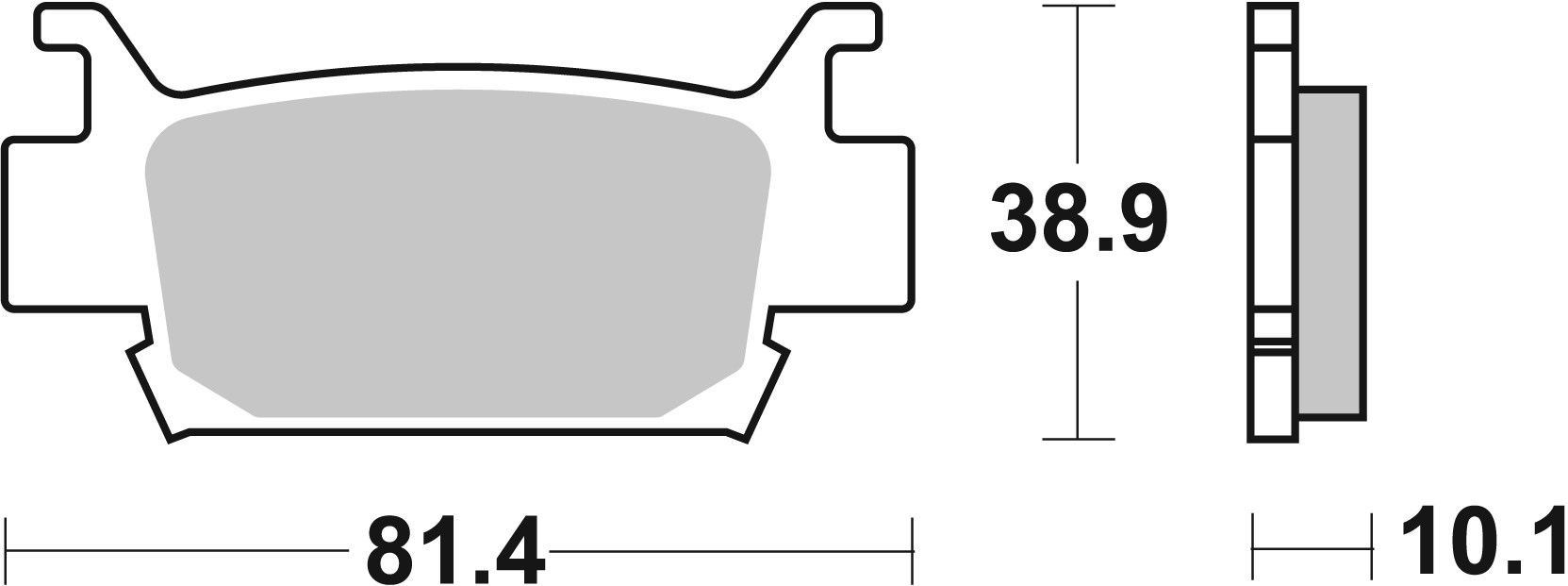 BREMBO sada brzdových destiček, kotoučová brzda HONDA TRX 500FA (FOURTR.FOREM.), 680FA, 680 (RINCON), 680FGA (FOURTRAX R.), 500FE (FOURTR.FOREM. 4X4 ES), 500FA, 680FGA, 700XX 05-11