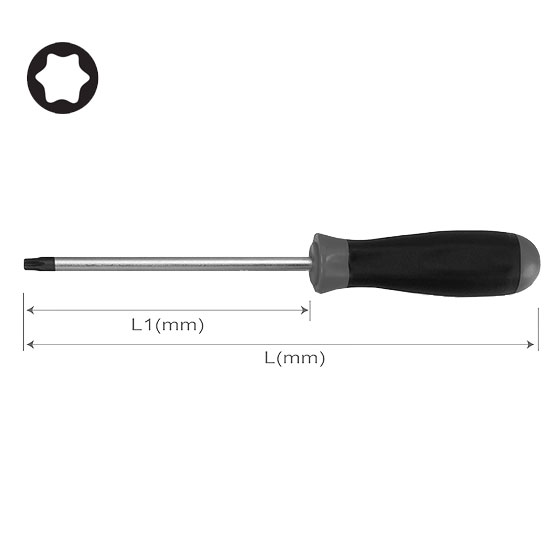 Викрутка (викрутка torx) TORX, розмір: T10, довжина: 75 мм, довжина 2: 162 мм фото 4