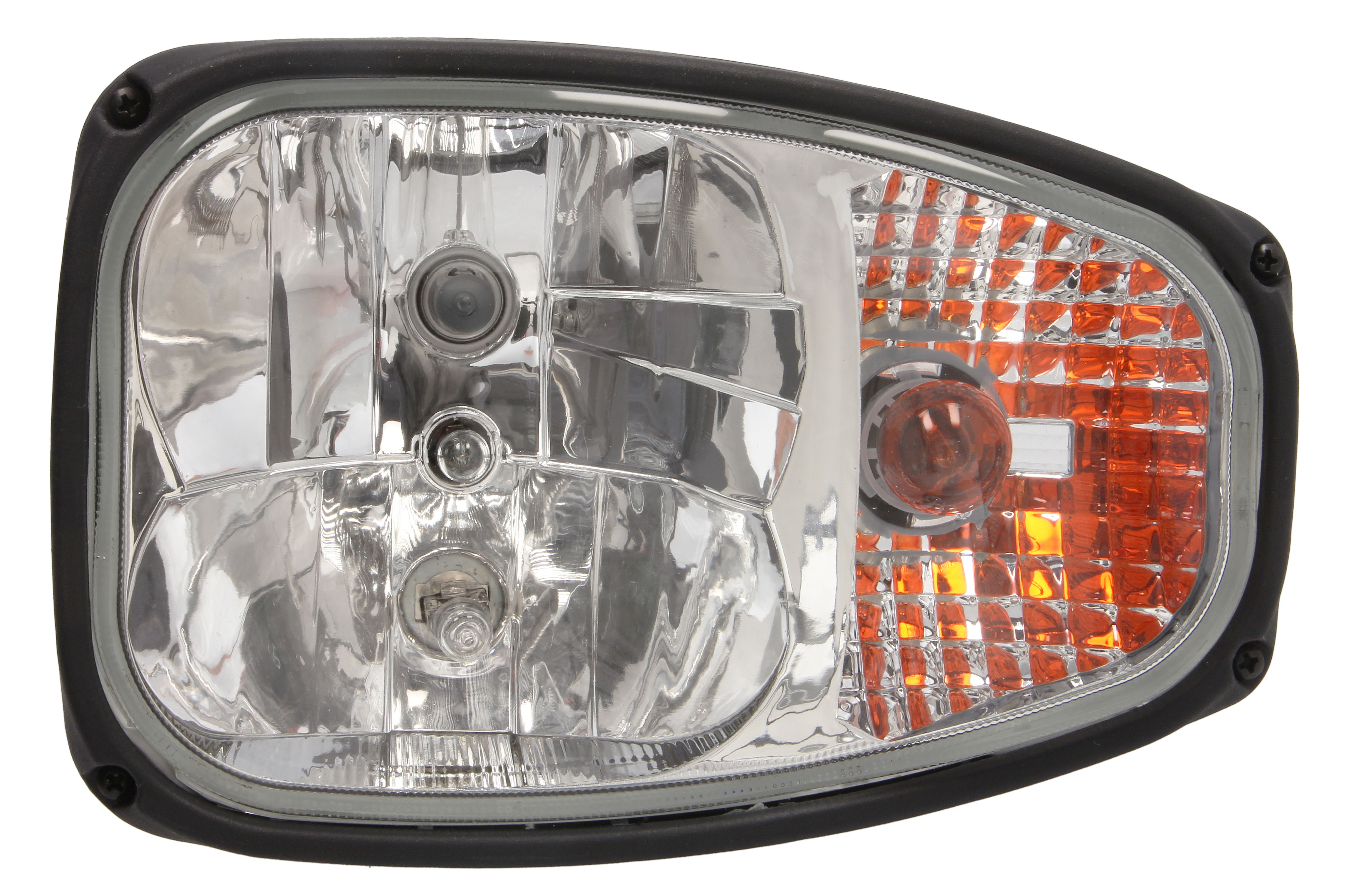 Фара лів (H1/H7/PY21/T4W, верхнє кріплення, колір повороту: прозор) JCB 3, 4