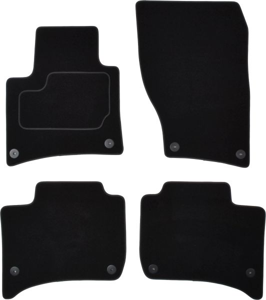 Set Covorase Auto Si Tavita Portbagaj Volkswagen TOUAREG (7P5, 7P6) din 2010-2018, Cauciuc, Protectie Porbagaj, 4x Stickere auto cu Volkswagen
