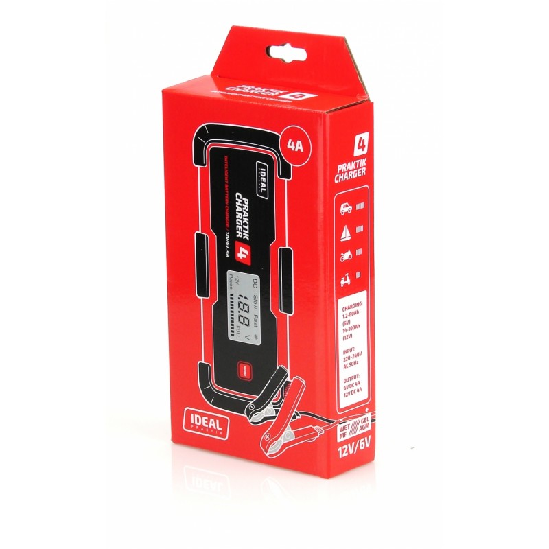 (EN) Battery charger PRAKTIK CHARGER 4 LCD, напруга зарядки: 6/12 В, зарядний струм: 4А, напруга джерела живлення: 230В, тип аккумулятора: AGM/Ca/GEL/WET фото 2