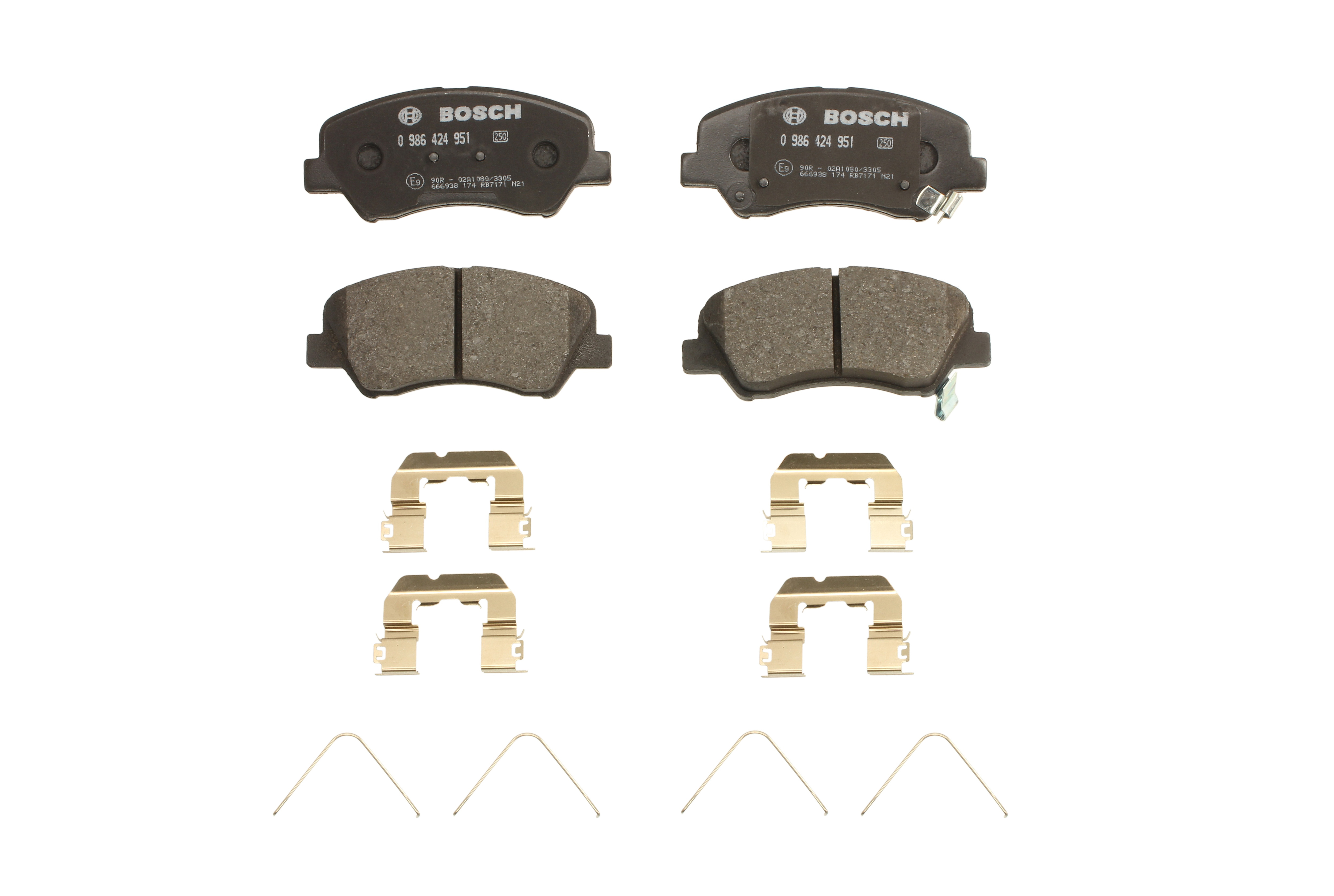 Комплект гальмівних колодок передн , HYUNDAI ACCENT IV, ACCENT V, BAYON, I20 ACTIVE, I20 II, I20 III, SOLARIS 1.0-1.6D 11.10-