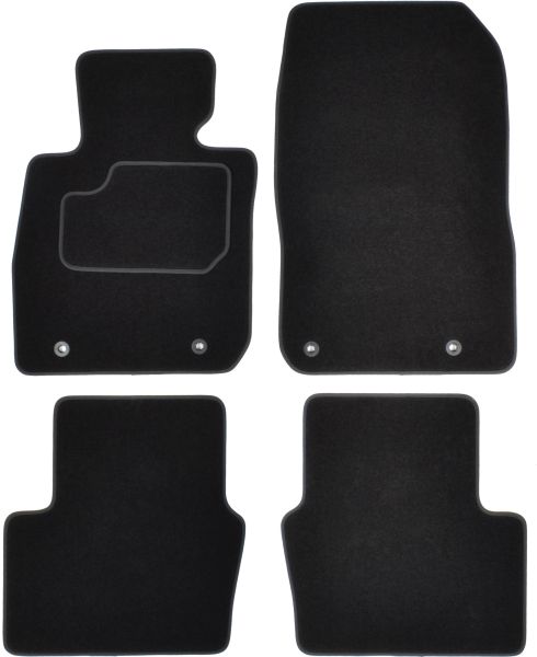 Set Covorase Auto Si Tavita Portbagaj MAZDA CX-3 (DK) din 2015-2018, Cauciuc, Protectie Porbagaj, 4x Stickere auto cu MAZDA