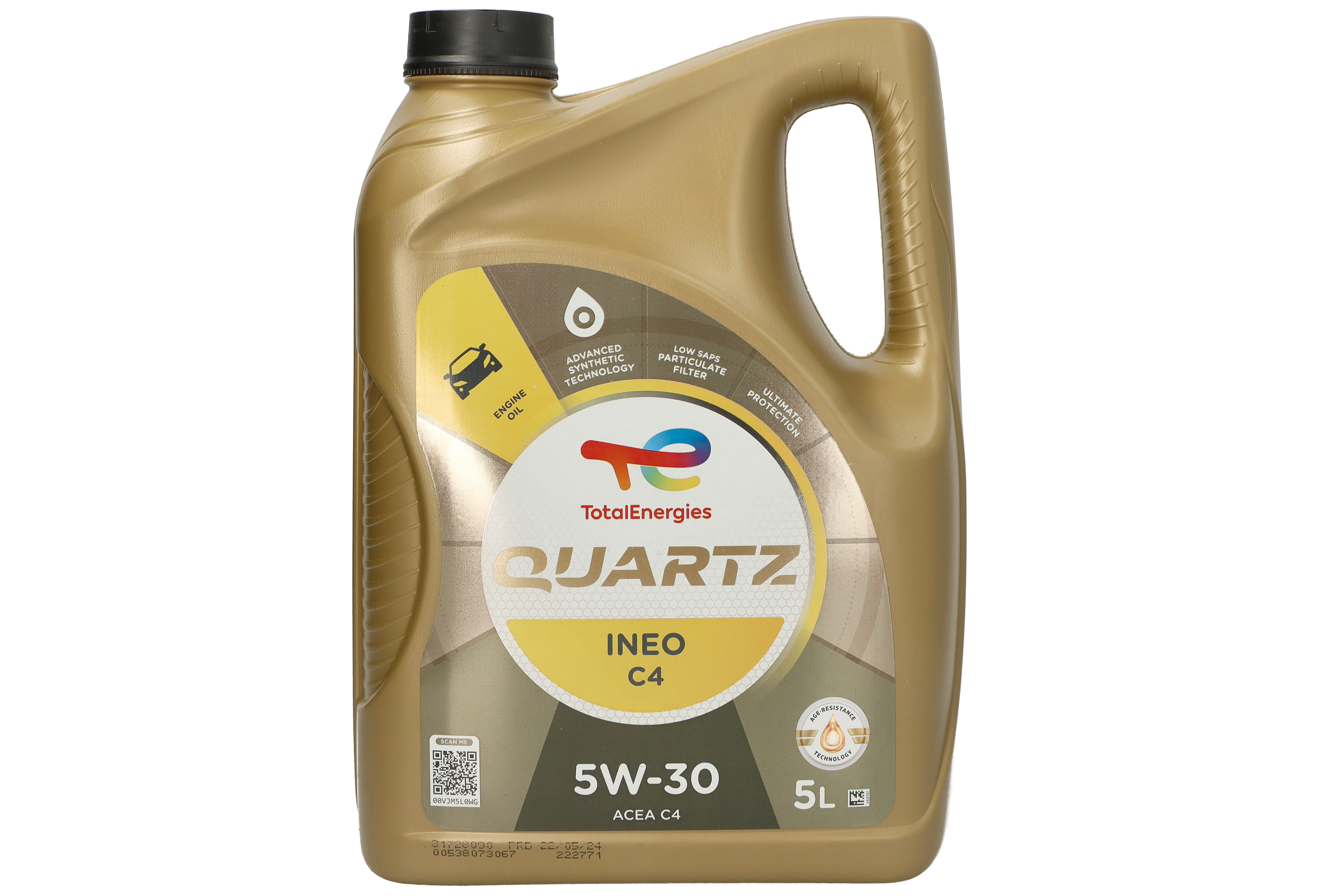 Моторна олива Quartz INEO (1L) 5W30 , ACEA C3, C4+, FIAT 9.55535 S4, MB 226.51, MB 229.51, RENAULT RN 0720
