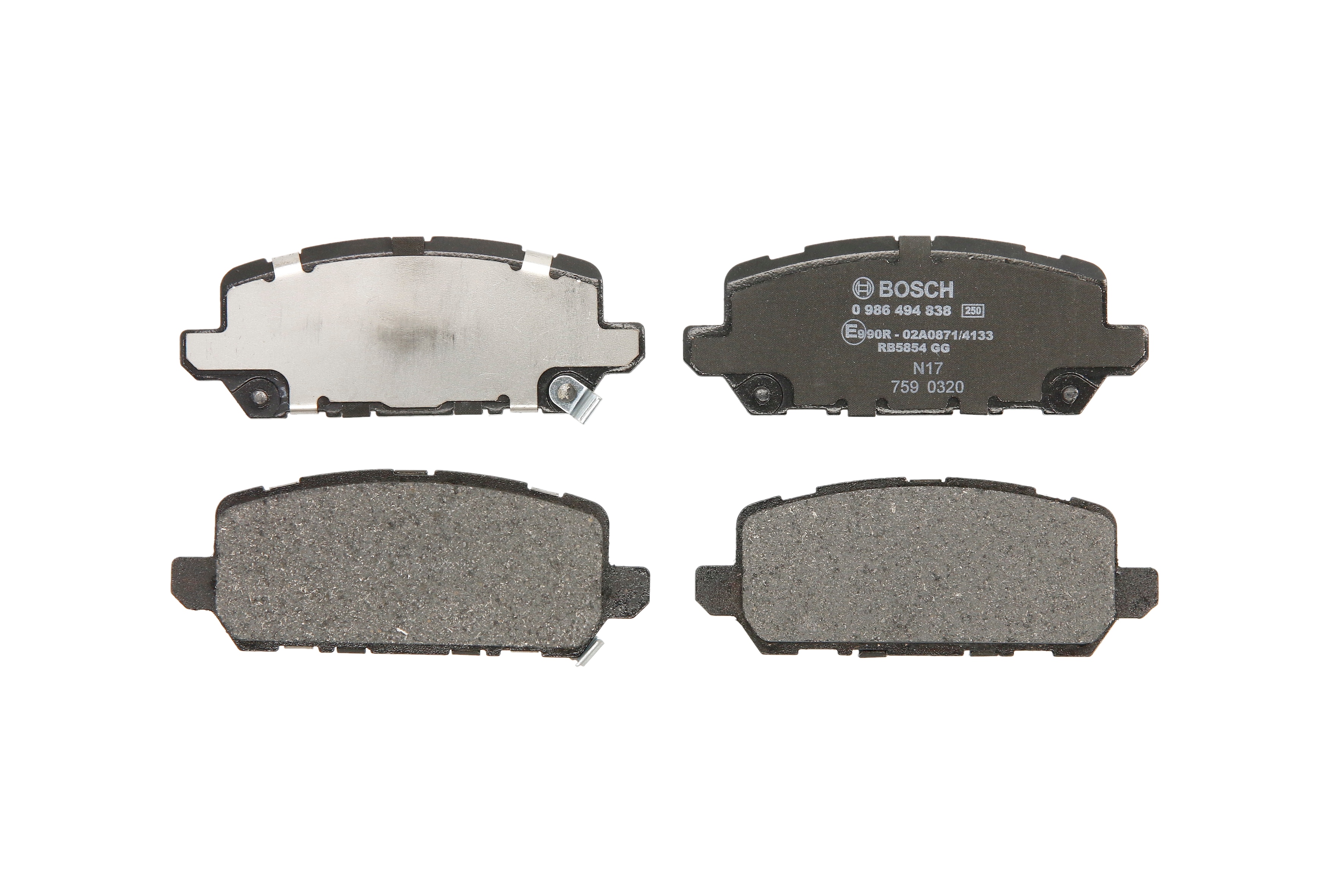 Колодки гальмівні дискові HONDA ACCORD IX ЛІФТБЕК (CR) 2.4 2012.09- BOSCH (0986494838) Bosch фото 3