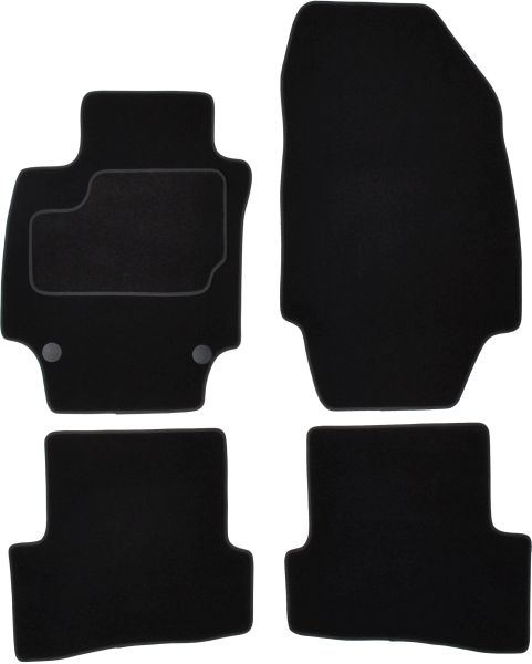 Set Covorase Auto Si Tavita Portbagaj RENAULT CAPTUR I (J5_, H5_) din 2013-2018, Cauciuc, Protectie Porbagaj, 4x Stickere auto cu RENAULT