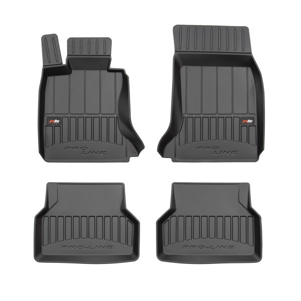 Set Covorase Auto Si Tavita Portbagaj BMW Seria 5 Touring (E61) din 2004-2010, Cauciuc, Protectie Porbagaj, 4x Stickere auto cu BMW