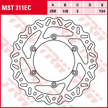 TRW MOTO brzdový kotouč SUZUKI DR 125SM, 250SE 95-13, DR-Z 400E, 400S, 400, 250 00-07, RM 125, 250 88-12, RM-X 250 89-98, YAMAHA WR 125, 250F, 450F, 426F, 400F, 250 01-17, YZ 426F, 250, 125, 450F, 250F, 125X 01-20 (B0068NSWVM)
