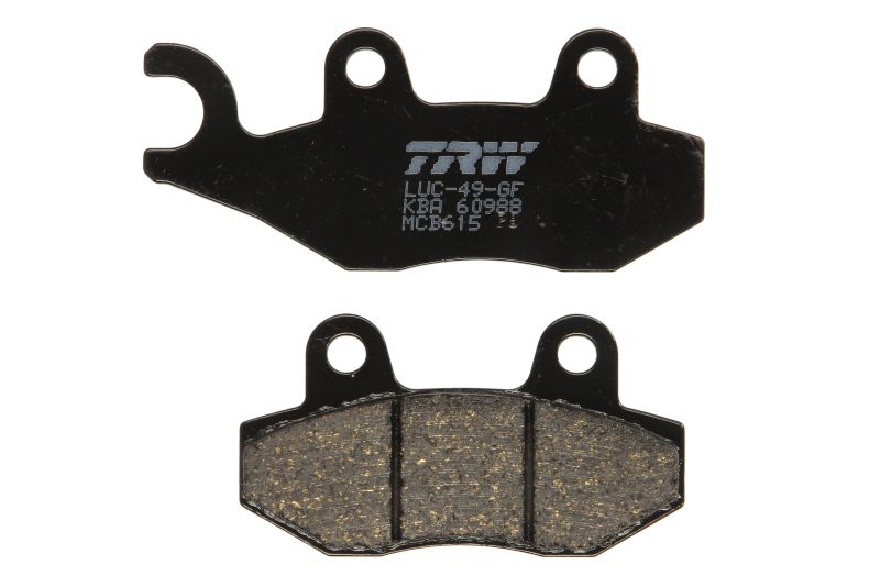 TRW MOTO sada brzdových destiček, kotoučová brzda BENELLI CAFFENERO 250 (RIGHT) 06, CAN-AM COMMANDER 800R SSV, 800R SSV DPS, 800R SSV XT, 800 STD, 800 DPS, 1000 MAX XT, 1000 4X4, 1000 MAX DPS, 800 XT, 1000 MAX XT/DPS/LTD, 1000 DPS, 1000 LTD, 1000 MAX STD,